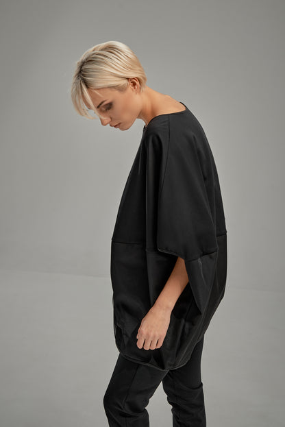 Round design top with half mesh overlay