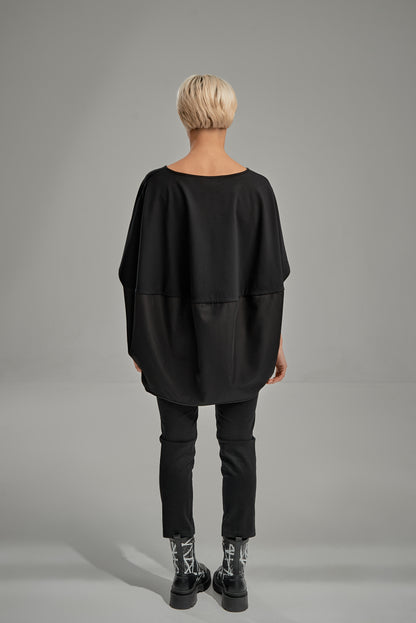 Round design top with half mesh overlay