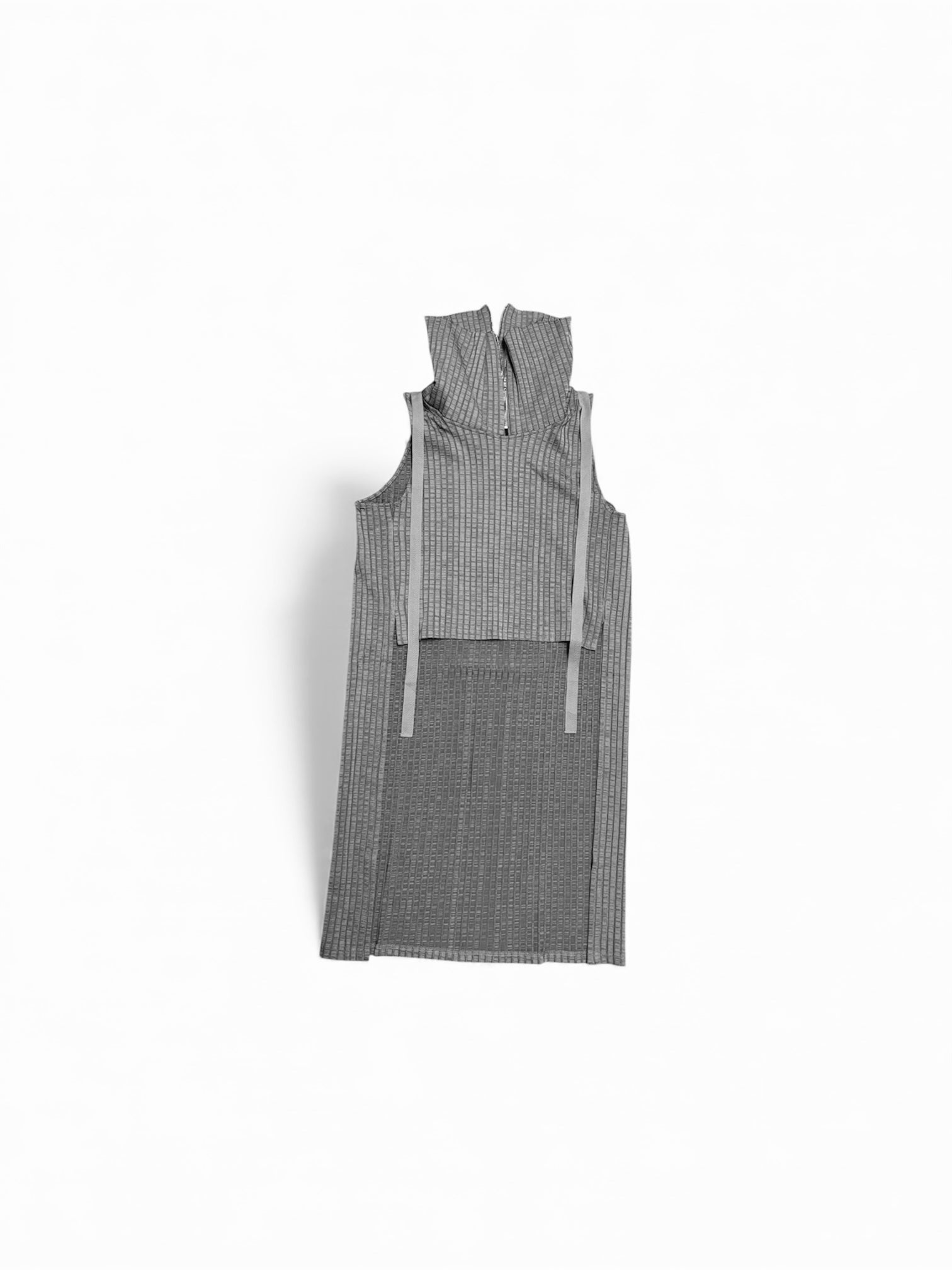 Asymmetrical vest with high neckline – NY 77 DESIGN