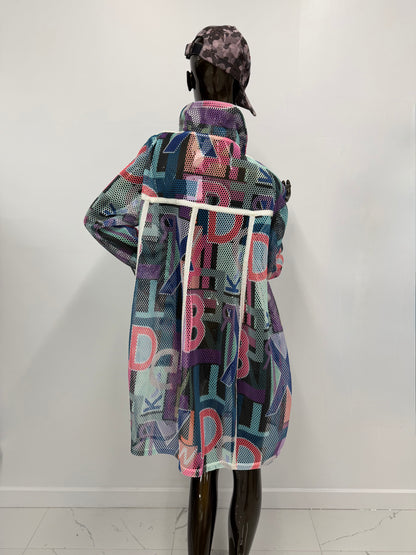 Cocoon coat with special print