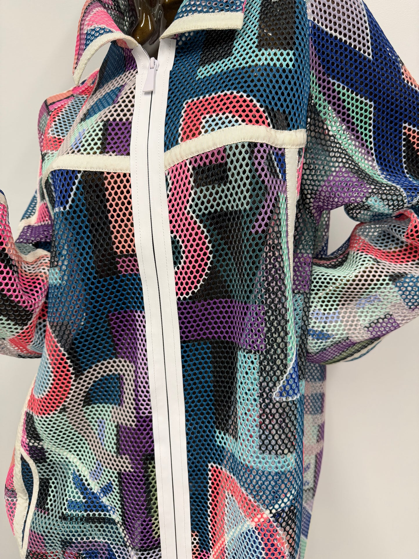 Cocoon coat with special print