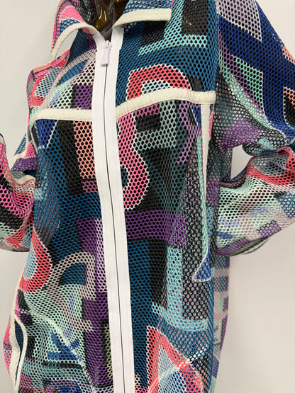 Cocoon coat with special print