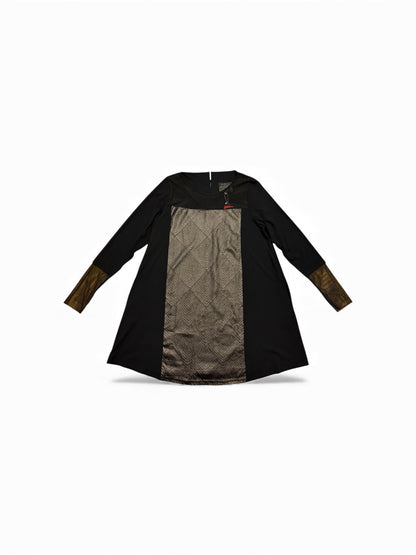 Tunic mesh and pleather details