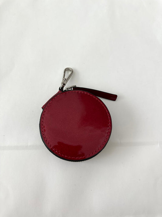 Coin Pouch in Candy Red Glossy Leather | NY77DESIGN