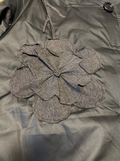 Jacket asymmetrical with hand sewing details
