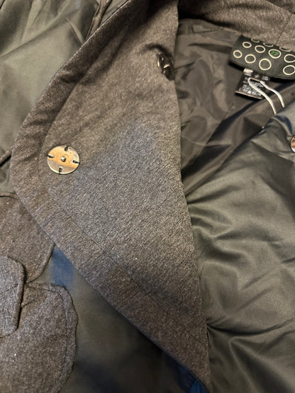 Jacket asymmetrical with hand sewing details