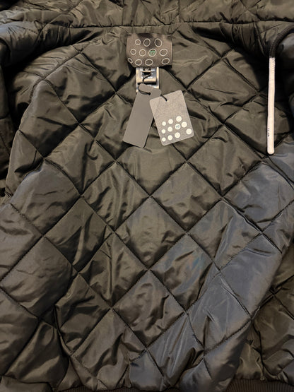 Bomber jacket with a hood
