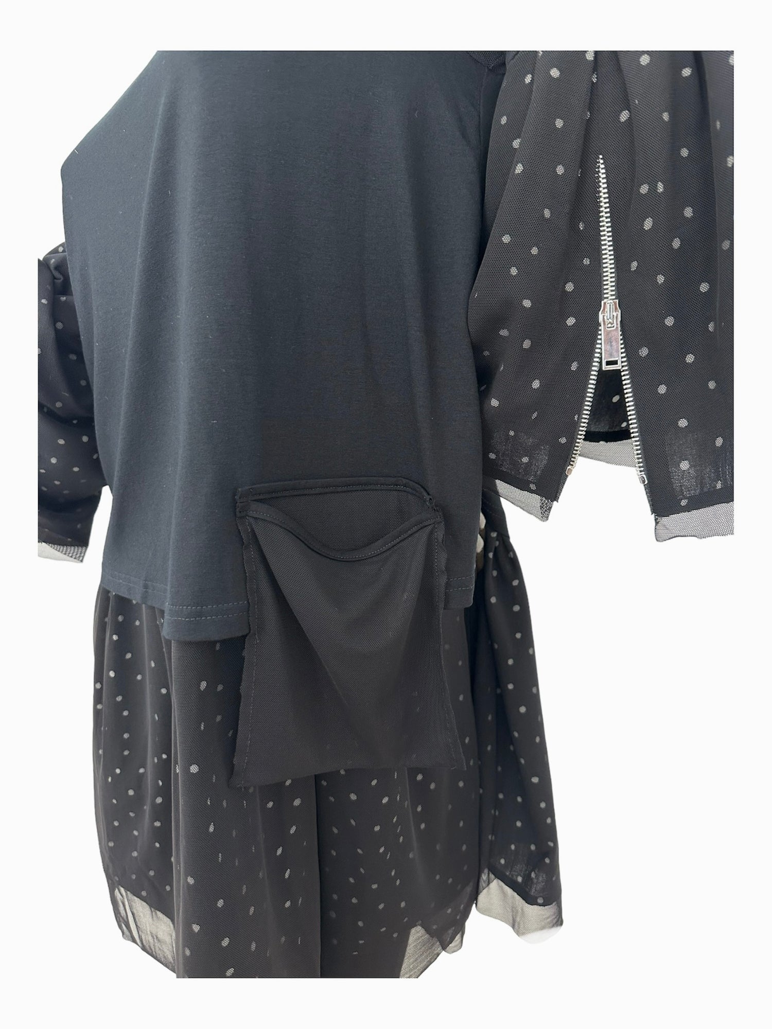 3/4 mesh sleeves dress – NY 77 DESIGN