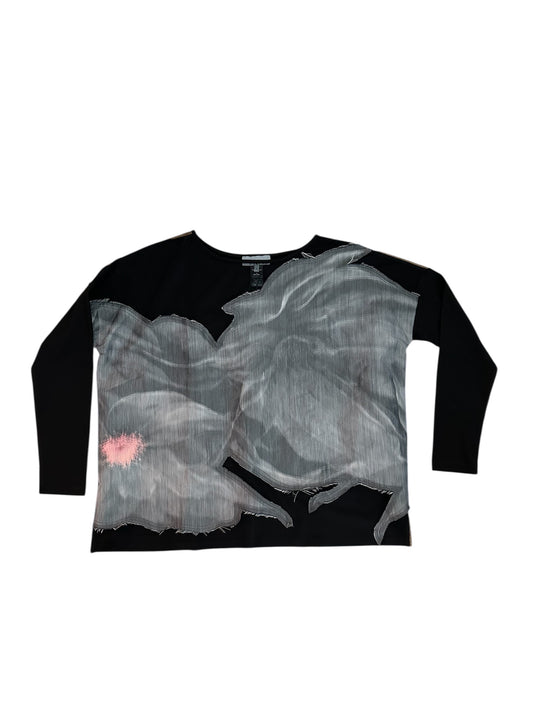 Long sleeve square top grey |  NY77DESIGN