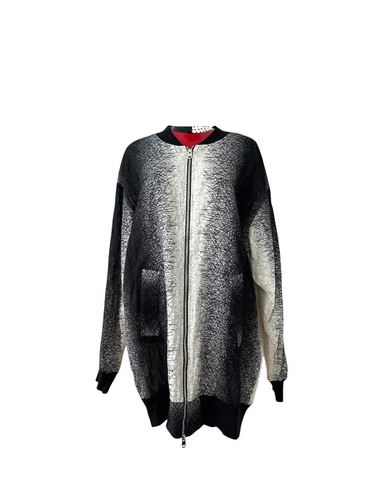 Long Bomber Jacket Zipper Closure | NY77DESIGN