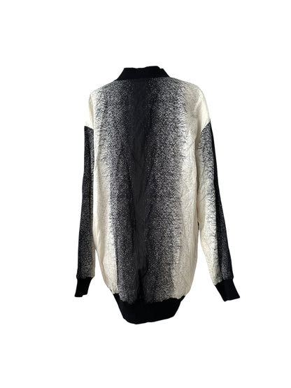 Long Bomber Jacket Zipper Closure | NY77DESIGN