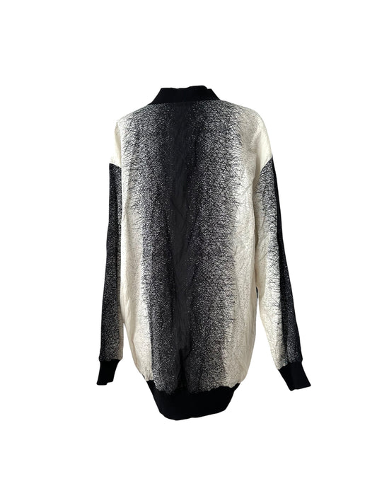 Long Bomber Jacket Zipper Closure | NY77DESIGN