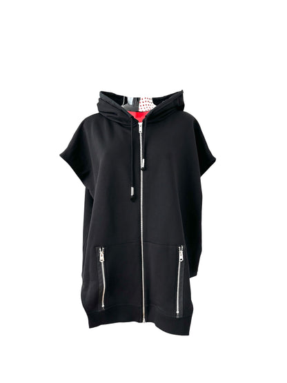 Relaxed Fit Vest with a Hood | NY77DESIGN