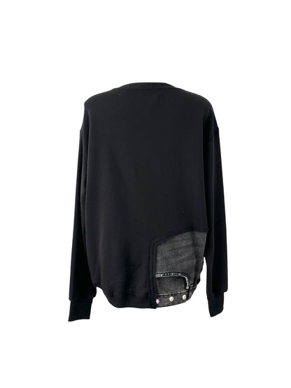 Japanese Cotton Sweatshirt with jeans detail | NY77DESIGN
