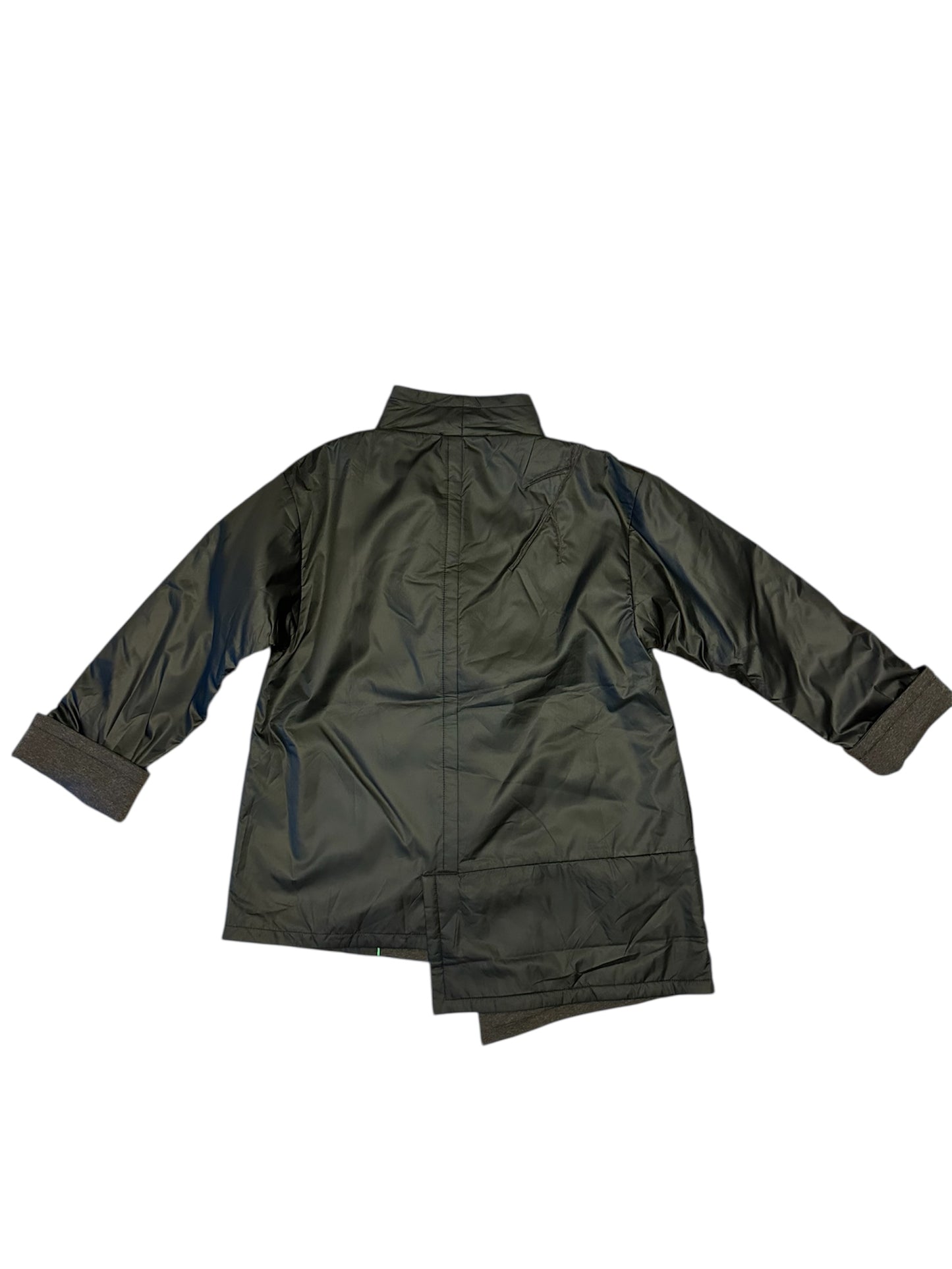 Jacket asymmetrical with hand sewing details