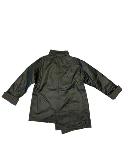 Jacket asymmetrical with hand sewing details