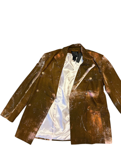Double breasted jacket with vintage buttons