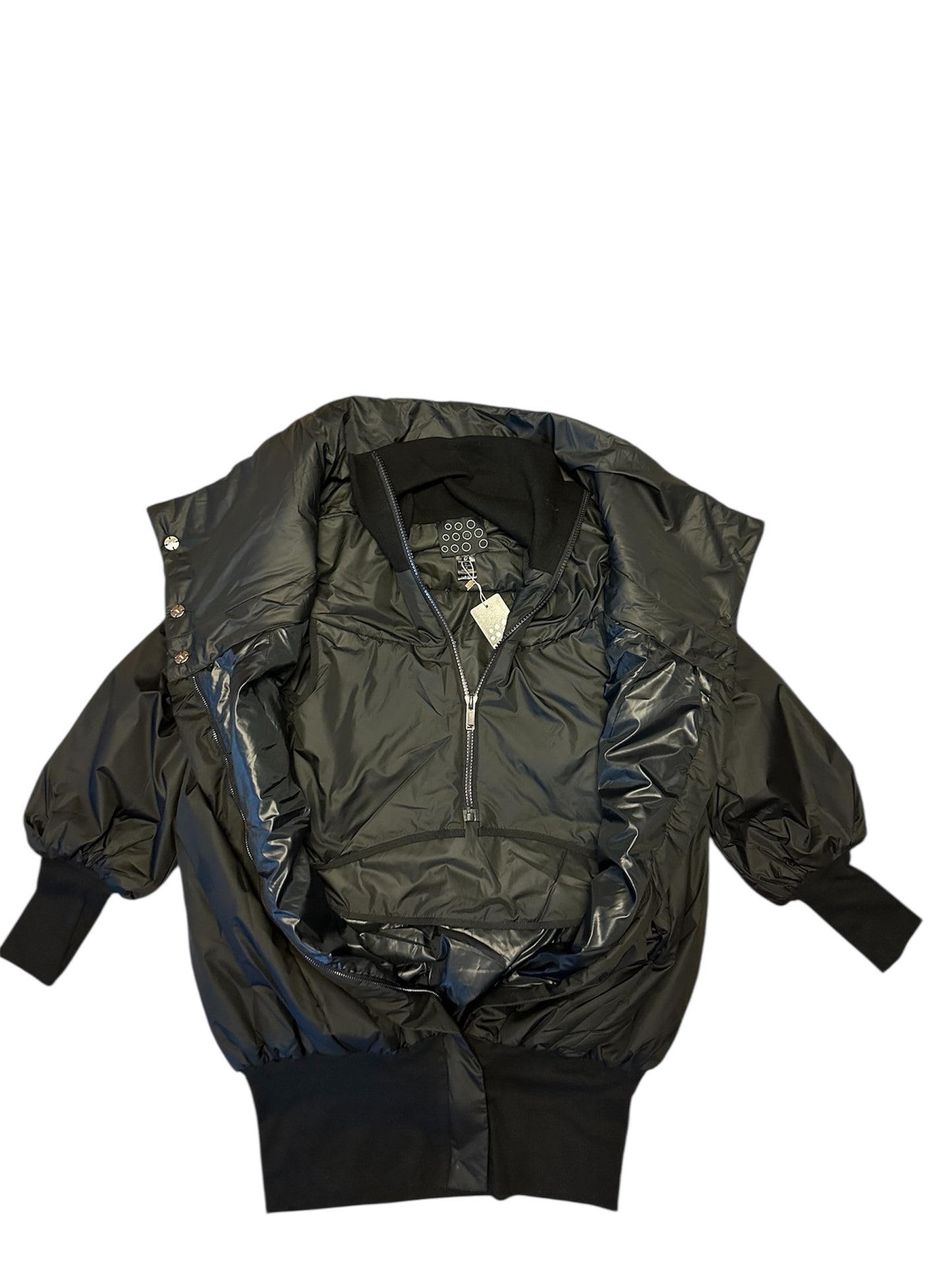 Winter cocoon jacket high neck double collar