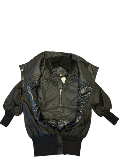 Winter cocoon jacket high neck double collar