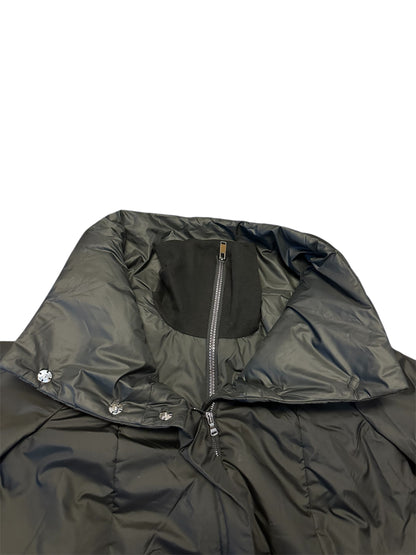 Winter cocoon jacket high neck double collar