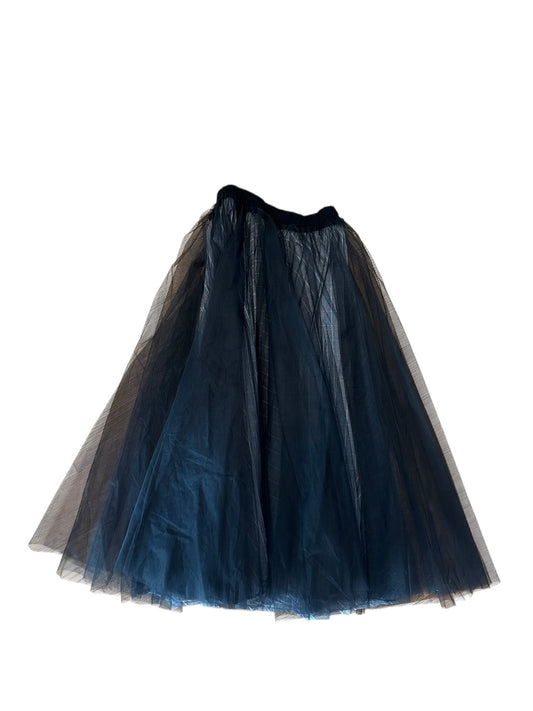 Long mesh/cotton skirt