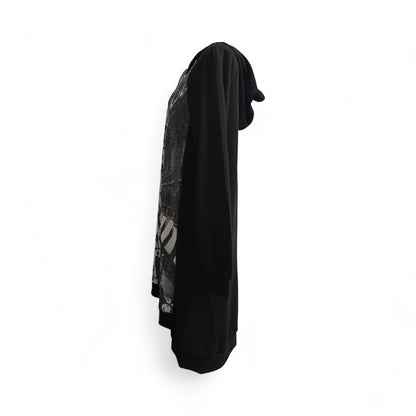 Sweatshirt Japanese cotton dress with a hood and first passage in London print