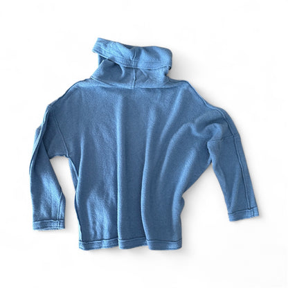 Cowl neck sweater with real metal screw detail