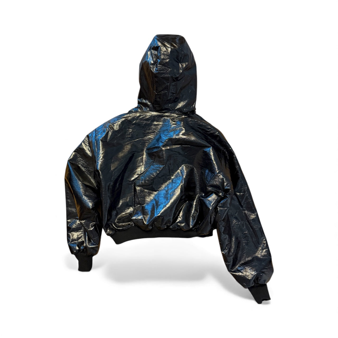 Bomber jacket with a hood