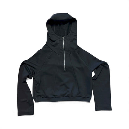 Cropped hoodie with zipper detail