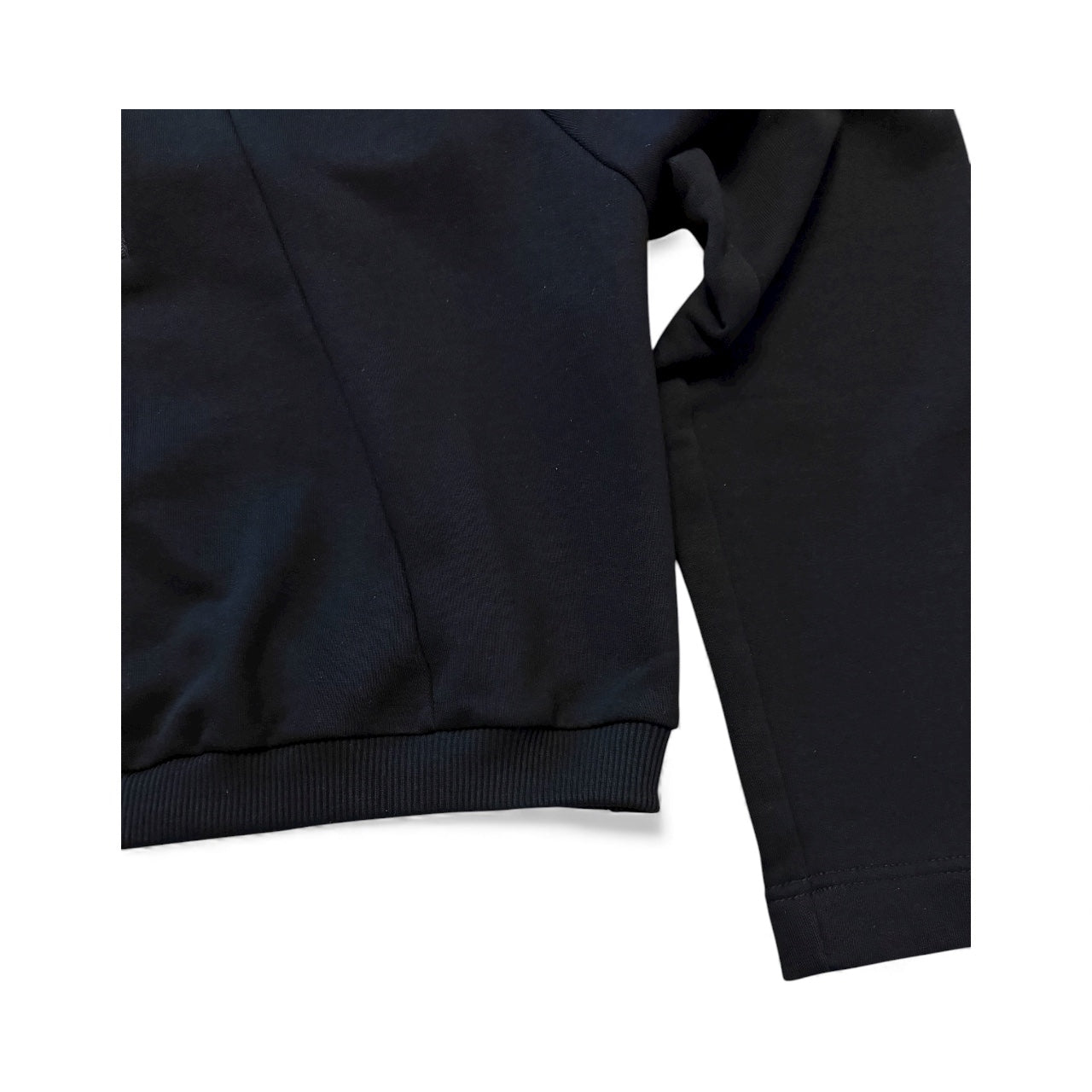 Cropped hoodie with zipper detail