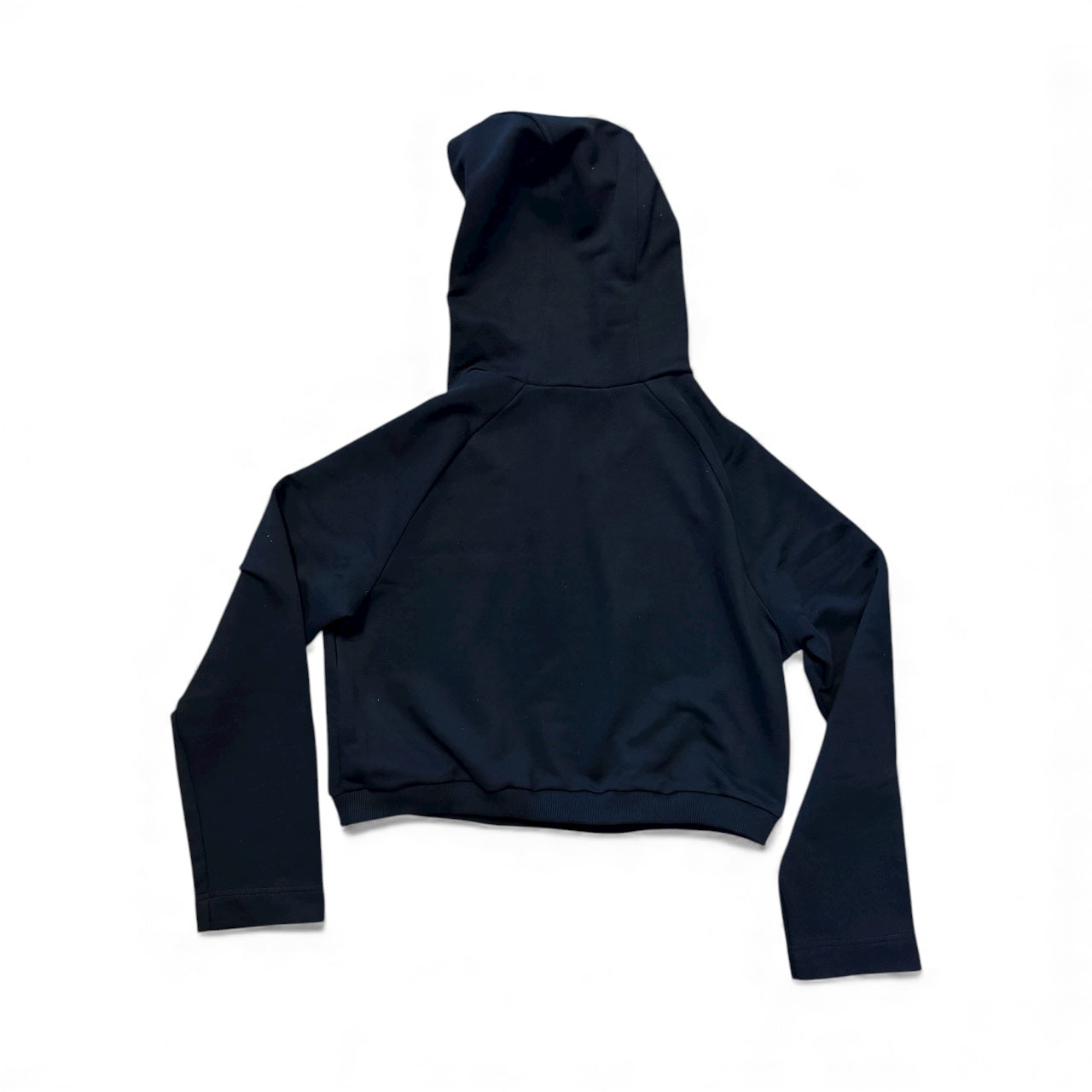 Cropped hoodie with zipper detail