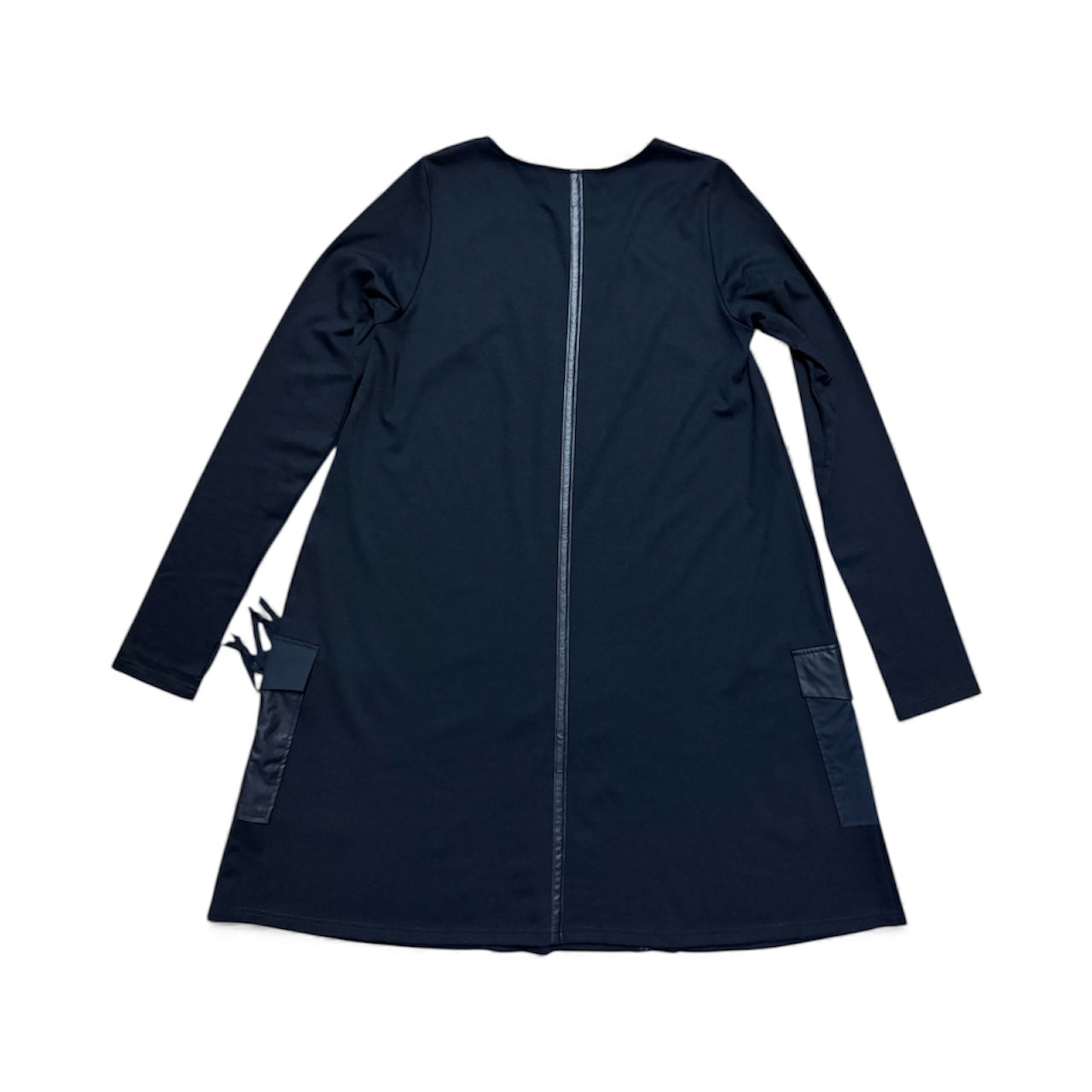 A-line dress with big silver buckle details