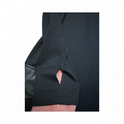 A-line dress with big silver buckle details