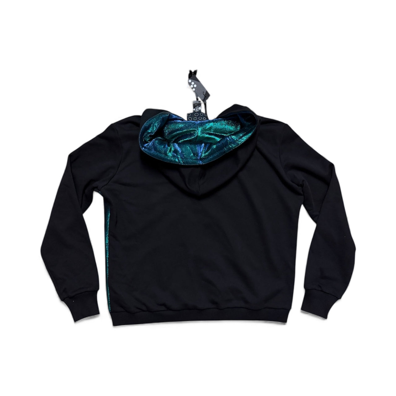 Iridescent sparkle Jacket with a hood