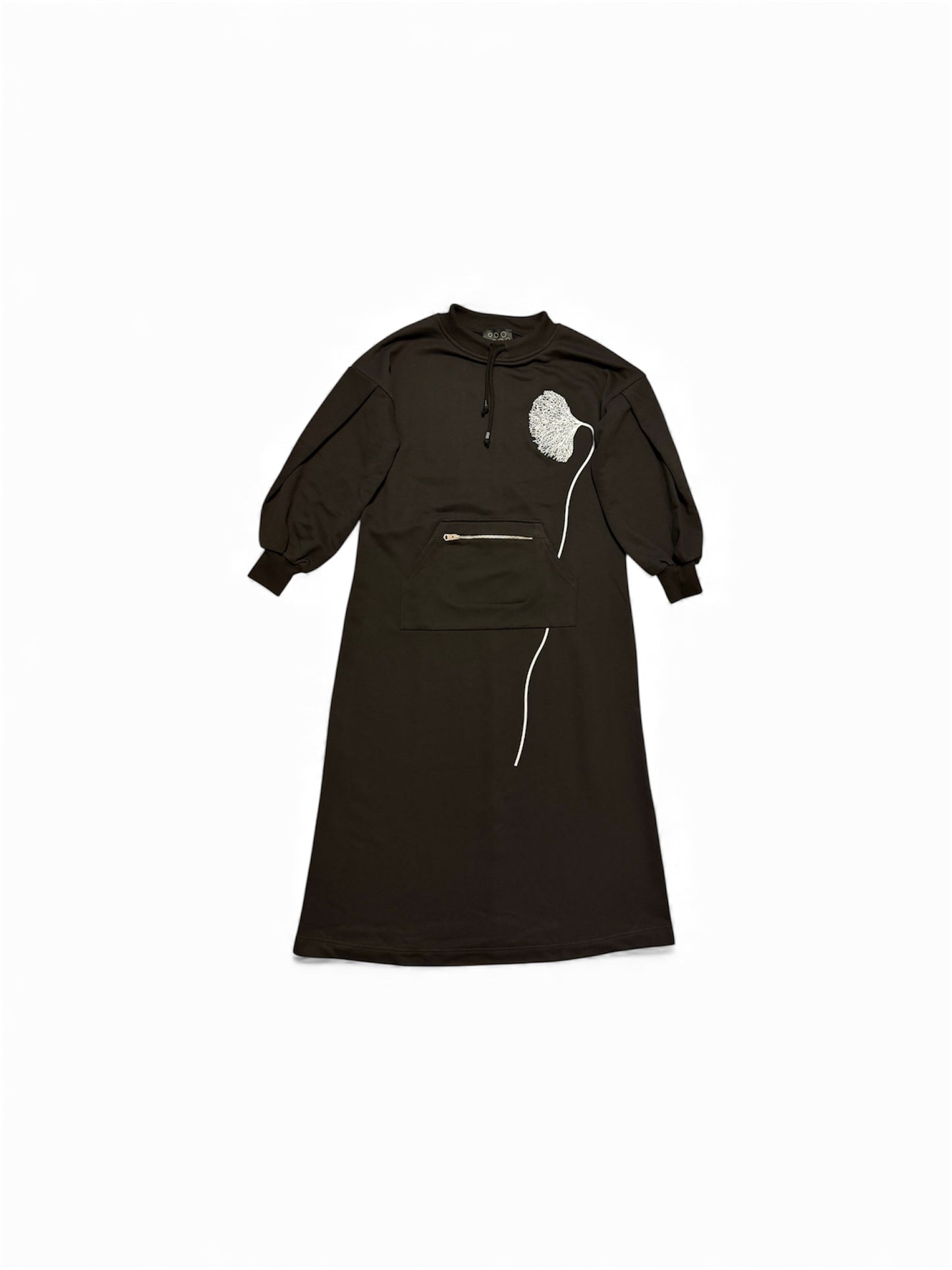 Long sweatshirt dress Japanese cotton