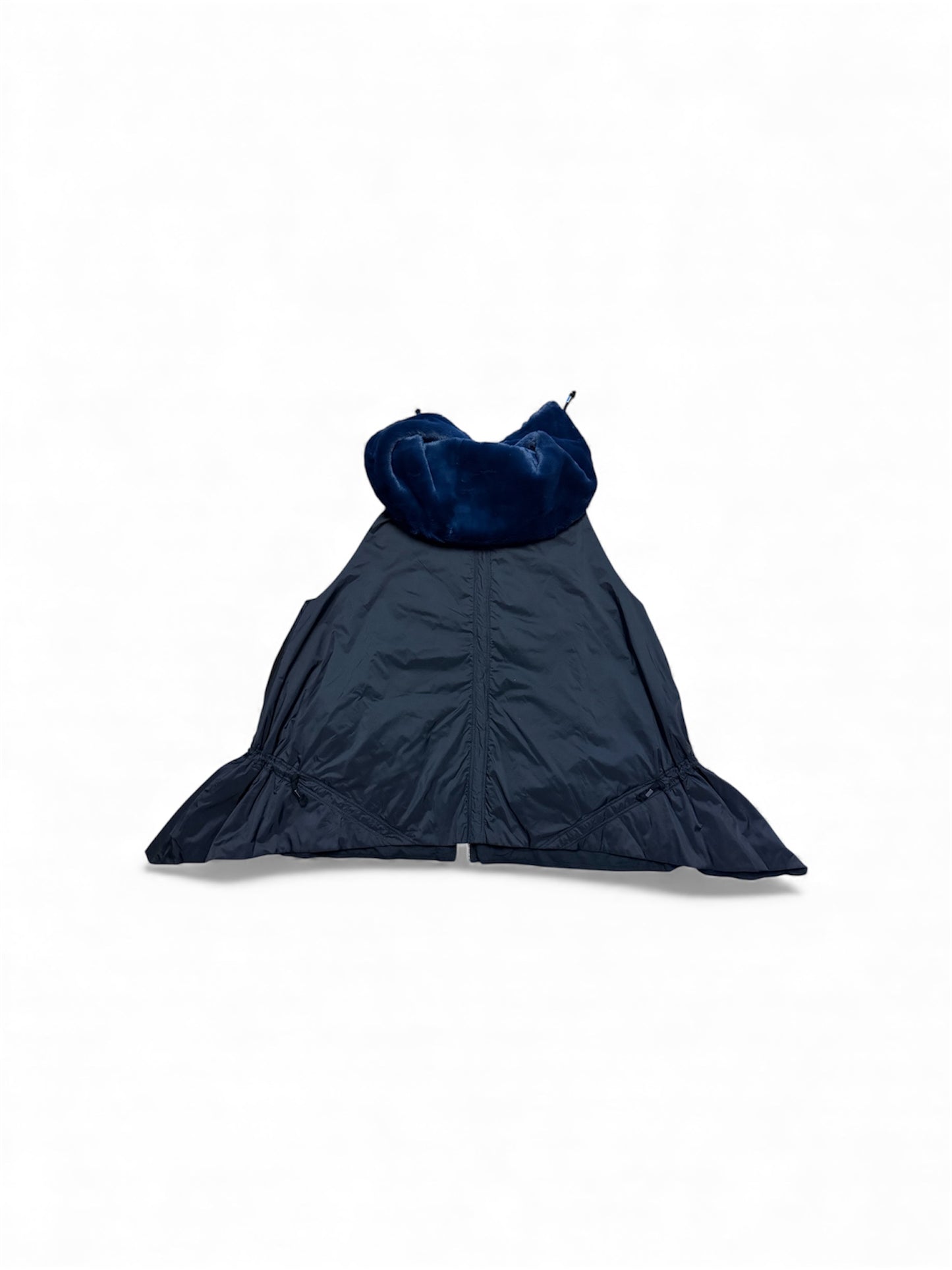 Vest with a luxurious faux fur collar and front zipper closure