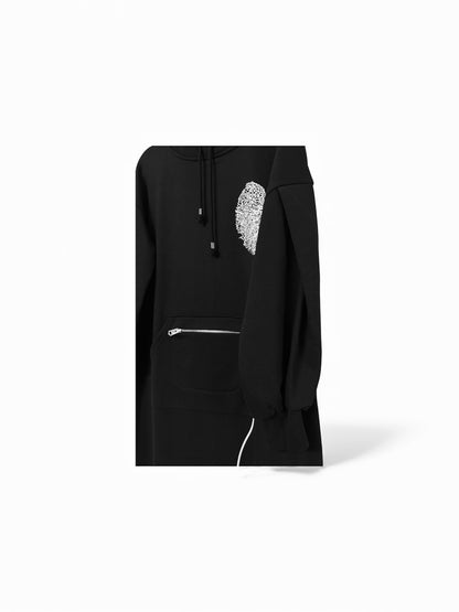 Long sweatshirt dress Japanese cotton