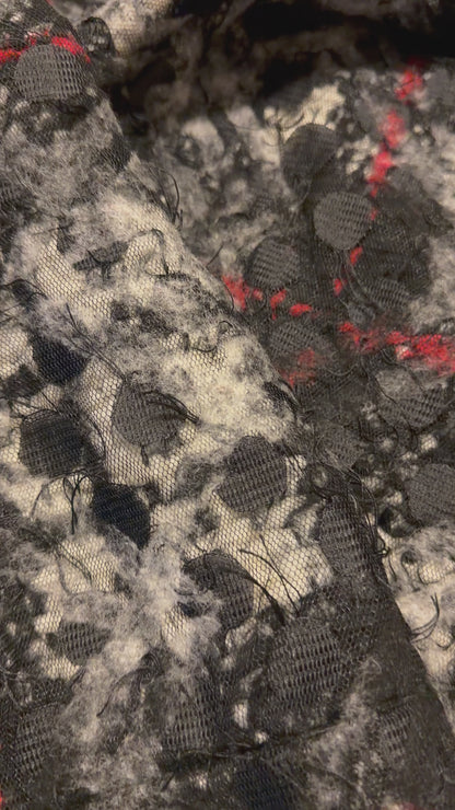 NY 77 DESIGN Coat with mesh layer