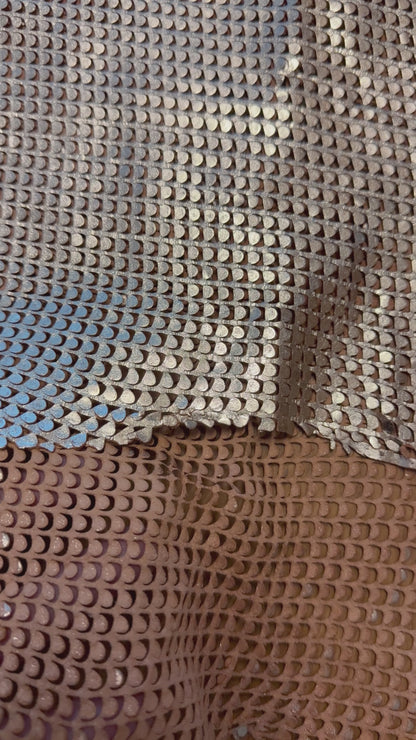 Perforated Lamb Leather Vest with Turtleneck