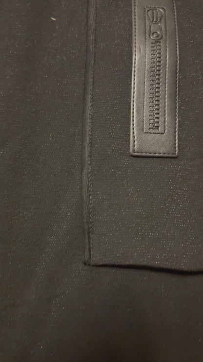 Jacket with eye print on a back