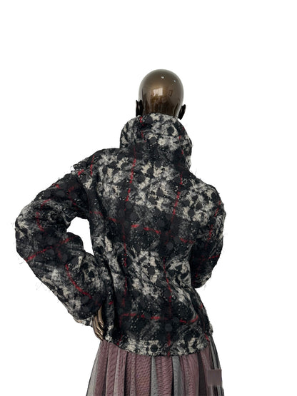 NY 77 DESIGN Coat with mesh layer